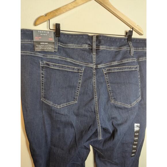 NWT Torrid Super Soft Mid-Rise Flare Jeans in Lunation Wash - Picture 7 of 7